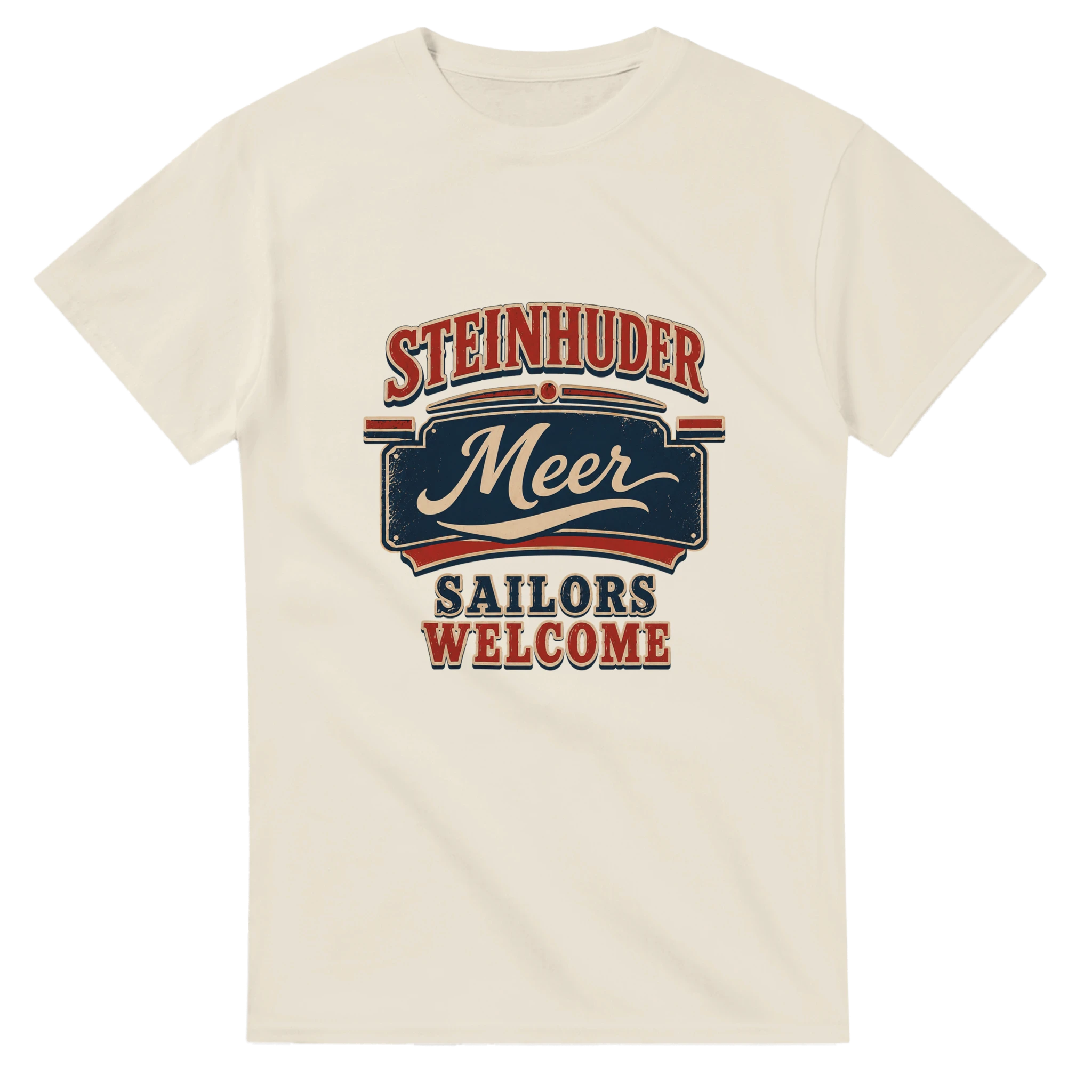 T-Shirt in Weiß mit Motiv „Sailors Welcome“