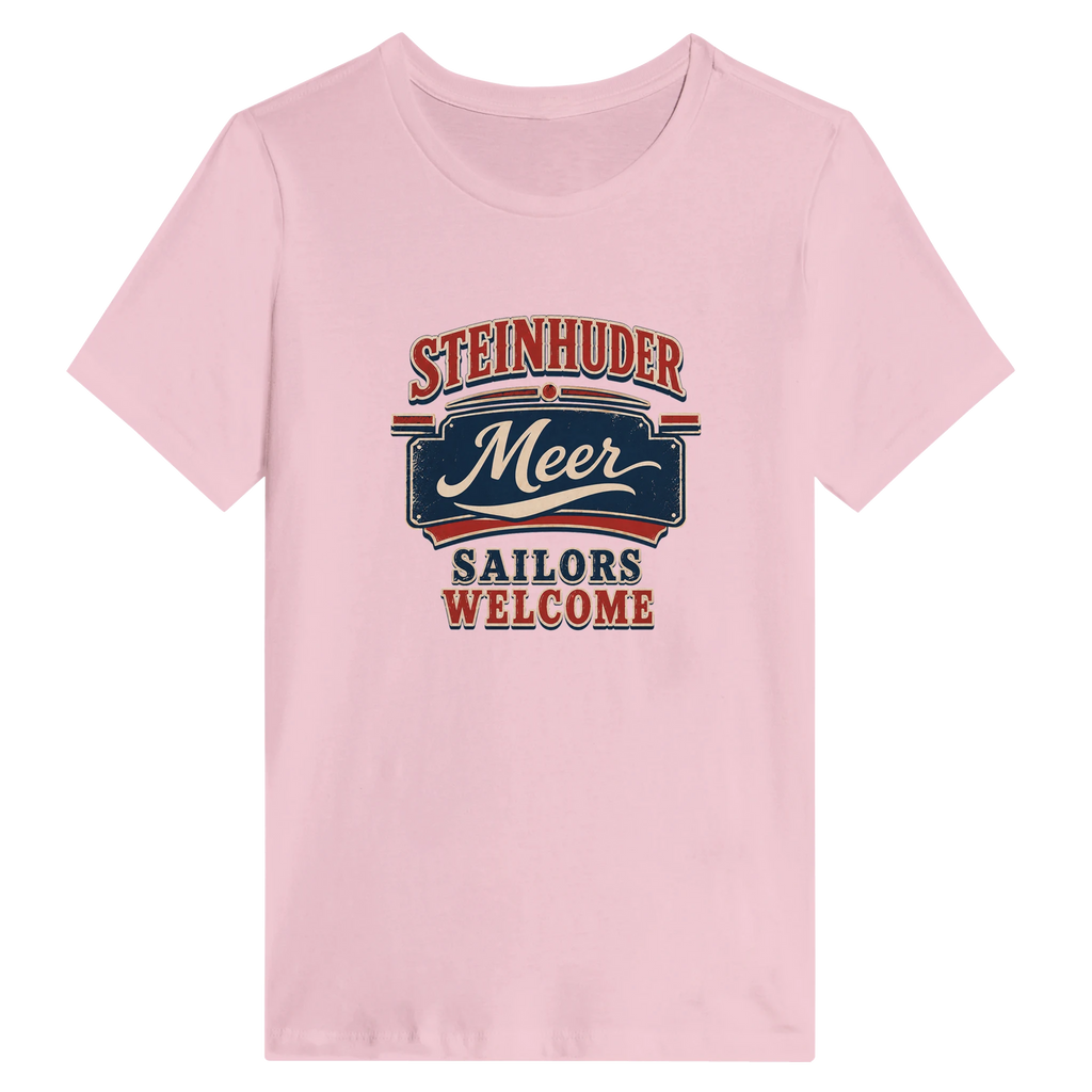 Damen-T-Shirt in Zitronengelb mit Motiv „Sailors Welcome“