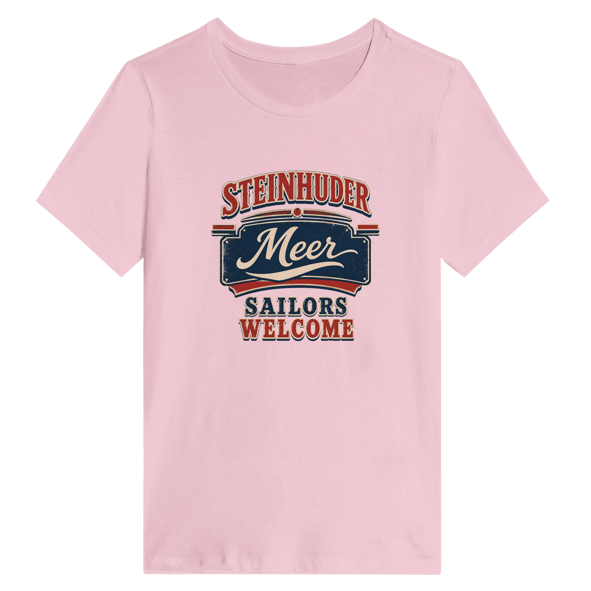 Damen-T-Shirt in Zitronengelb mit Motiv „Sailors Welcome“