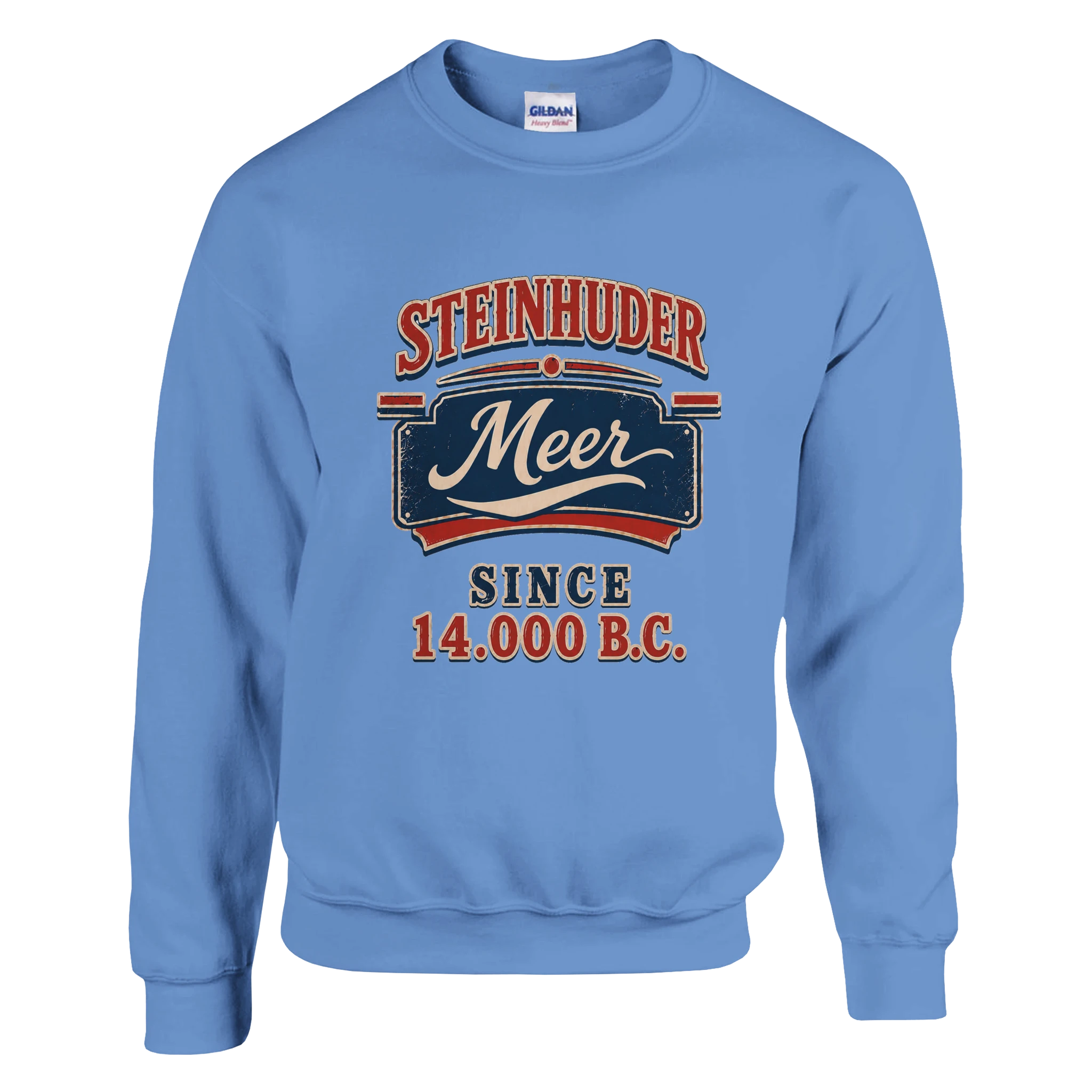 Pullover in Weiß mit Motiv „Since 14.000 B.C.“
