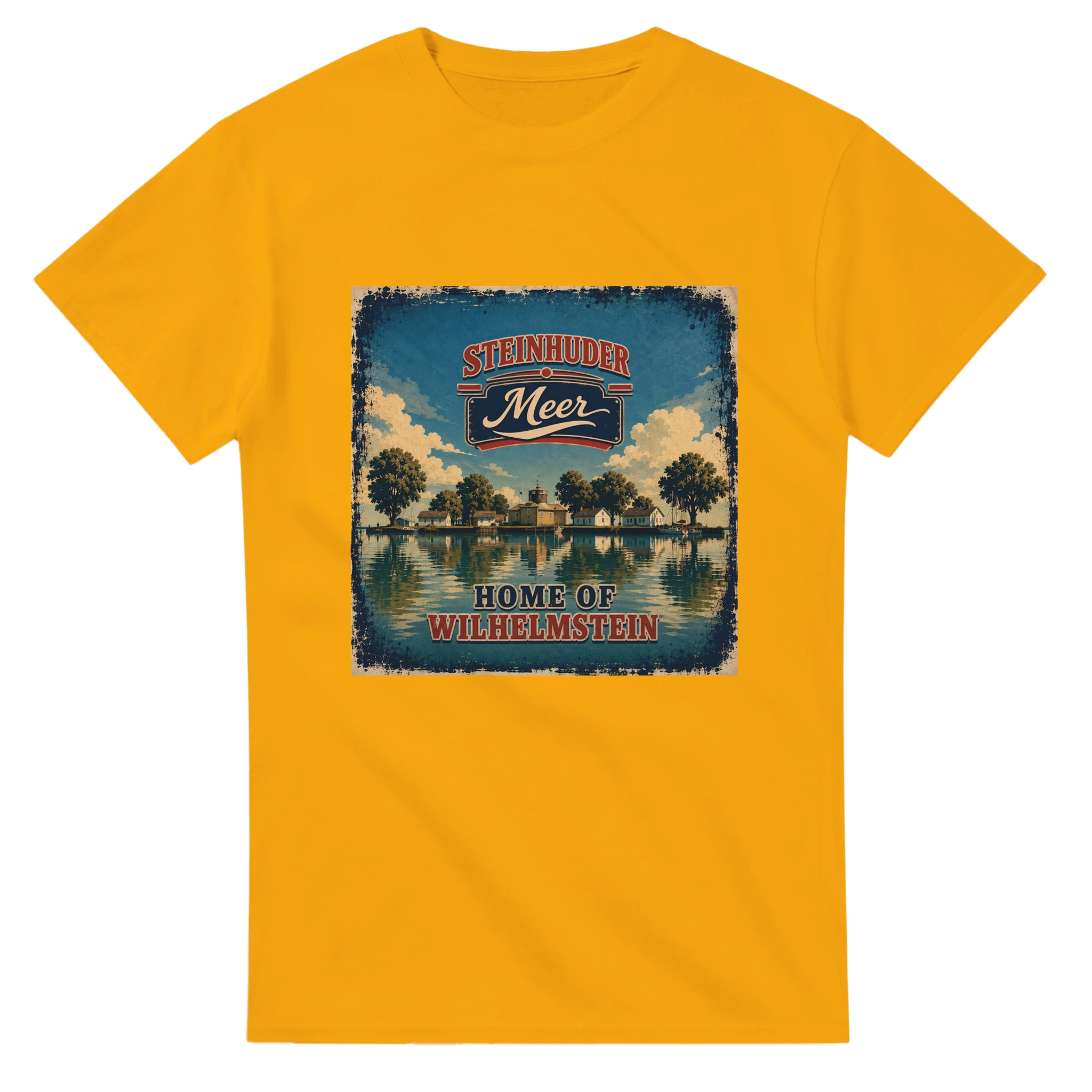 T-Shirt in Weiß mit Motiv „Insel Wilhelmstein“