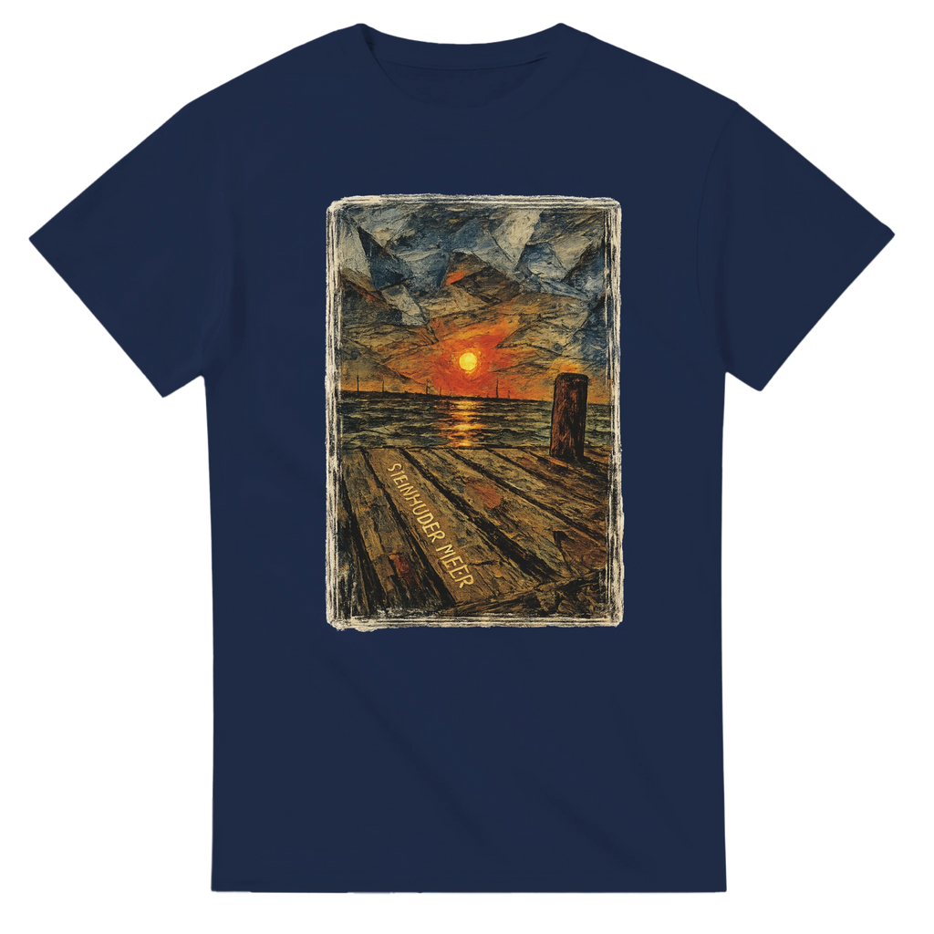 T-Shirt in Weiß mit Motiv „Steinhuder Meer Kunst“