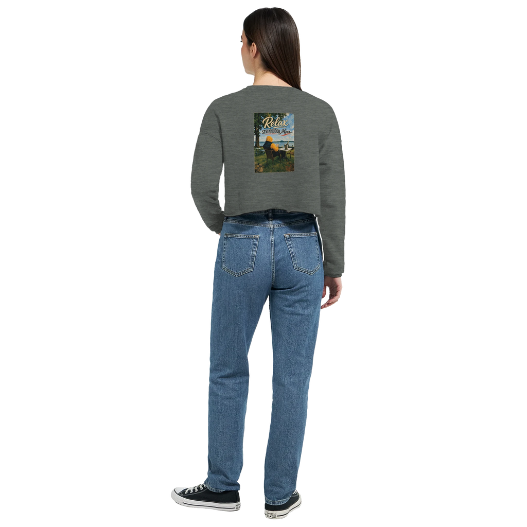 Damen-Pullover in Mauve mit Motiv „Relax und Champagner“