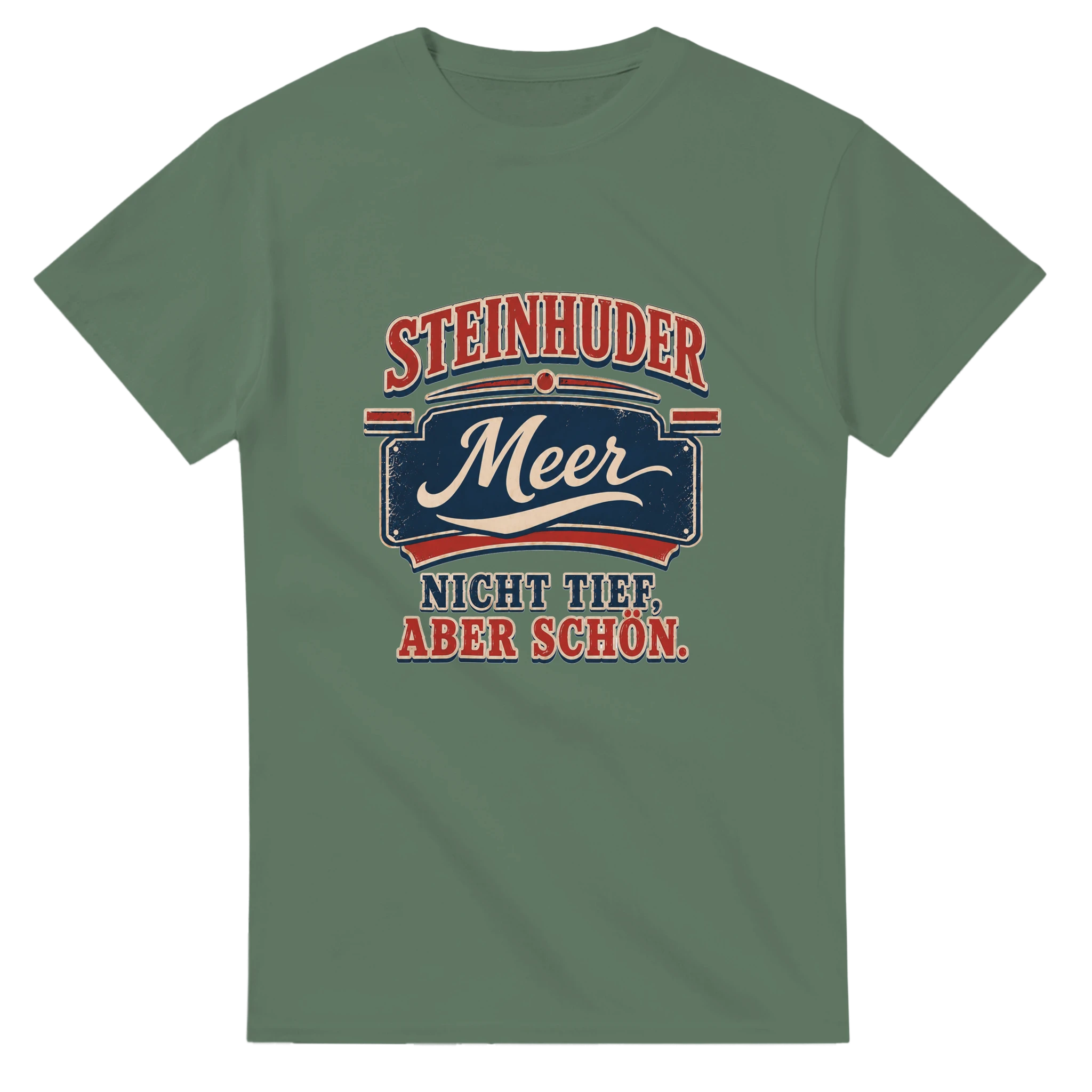T-Shirt in Weiß mit Motiv „Nicht tief, aber schön.“