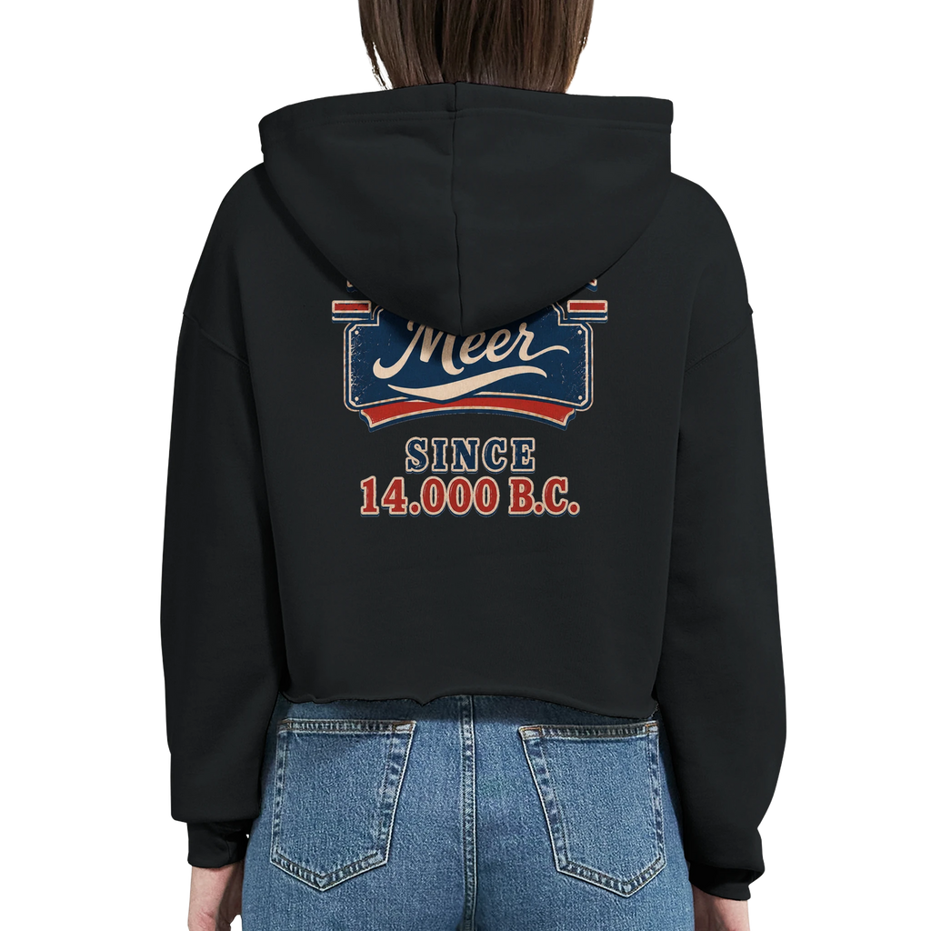 Damen-Hoodie in Pfirsich mit Motiv „Since 14.000 B.C.“