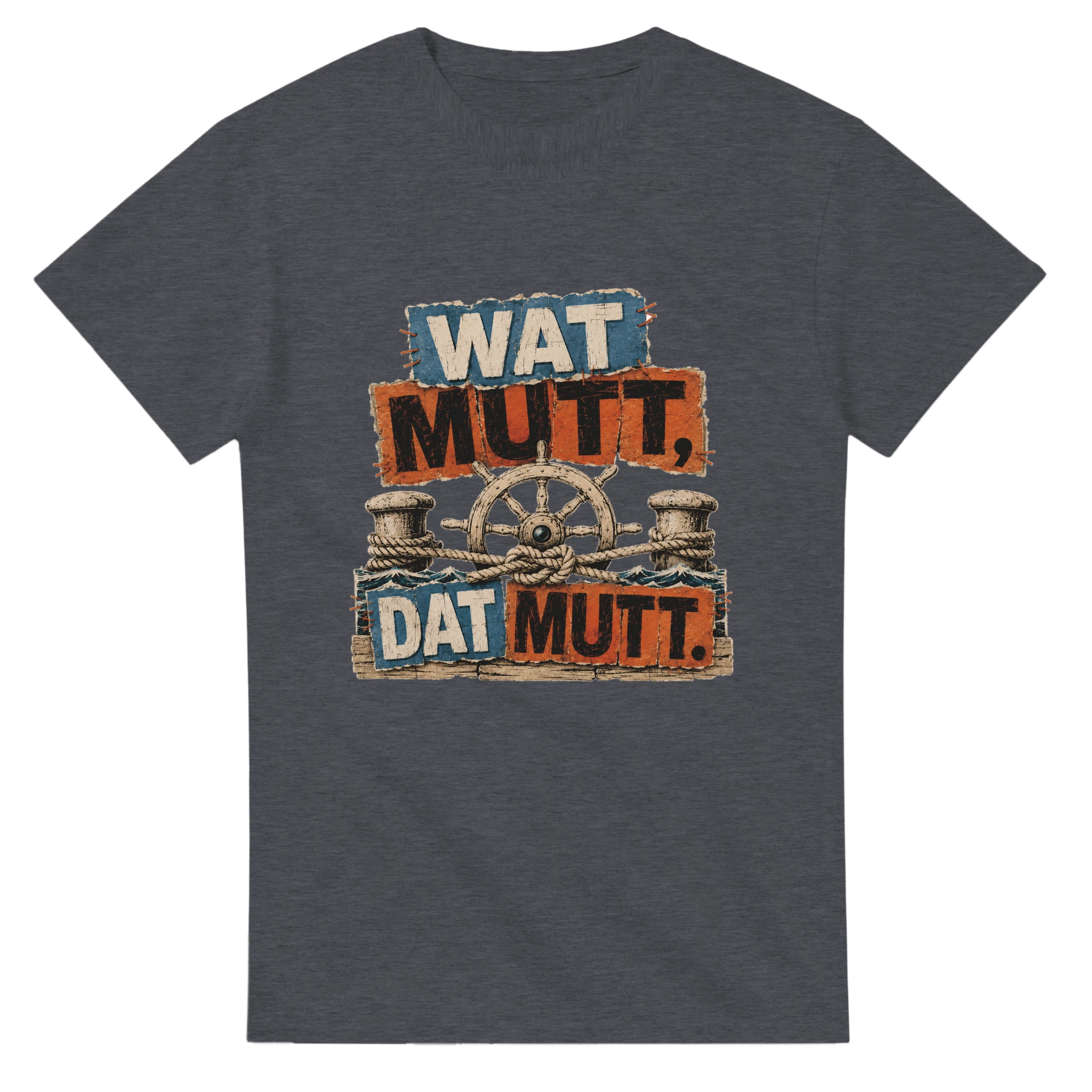 T-Shirt in Weiß mit Motiv „Wat Mutt, Dat Mutt.“