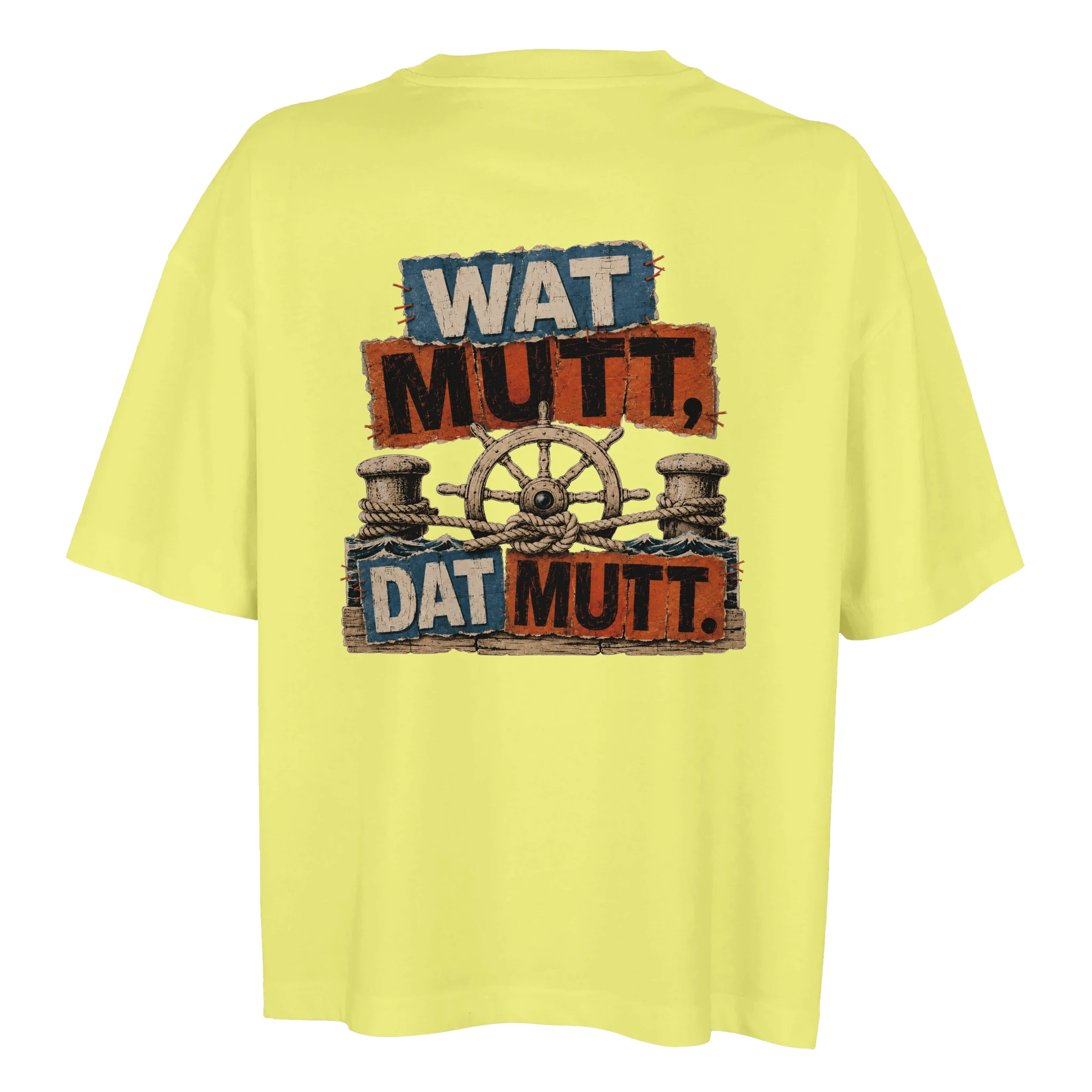 Damen-T-Shirt in Weiß mit Motiv „Wat Mutt, Dat Mutt.“