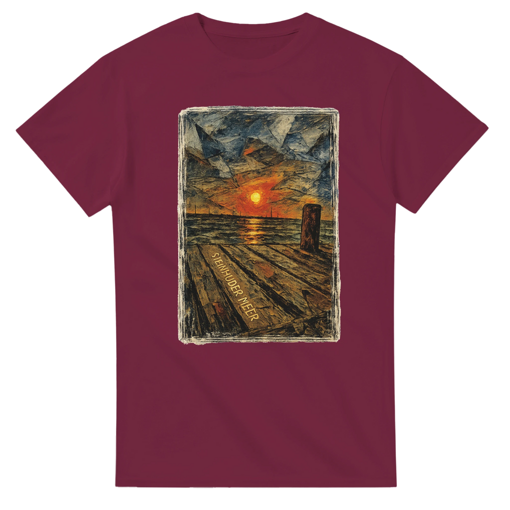 T-Shirt in Natur mit Motiv „Steinhuder Meer Kunst“