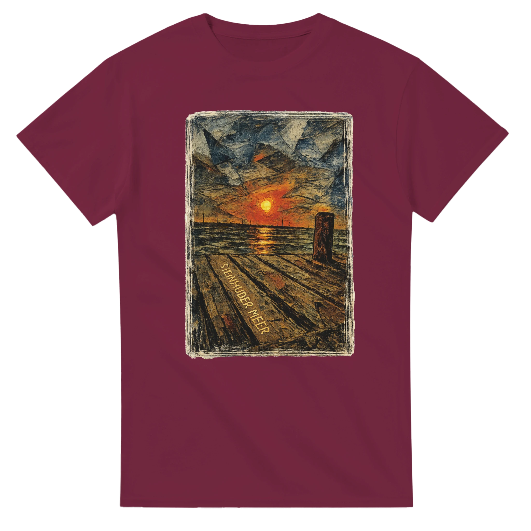 T-Shirt in Natur mit Motiv „Steinhuder Meer Kunst“