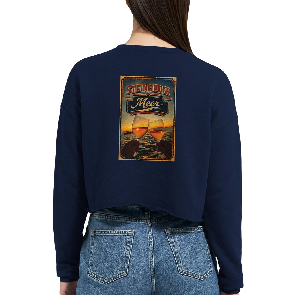Damen-Pullover in Mauve mit Motiv „Stößchen bei Sunset“