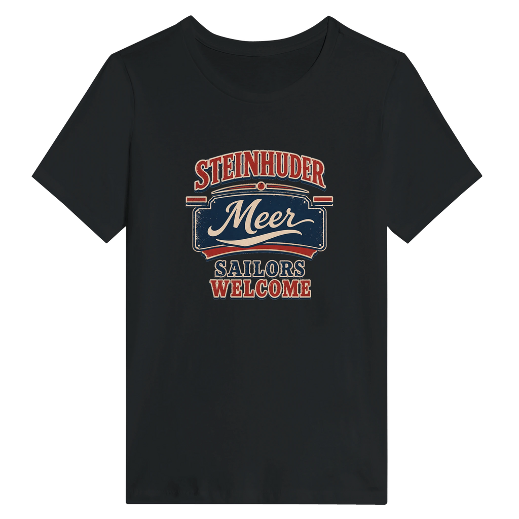 Damen-T-Shirt in Weiß mit Motiv „Sailors Welcome“