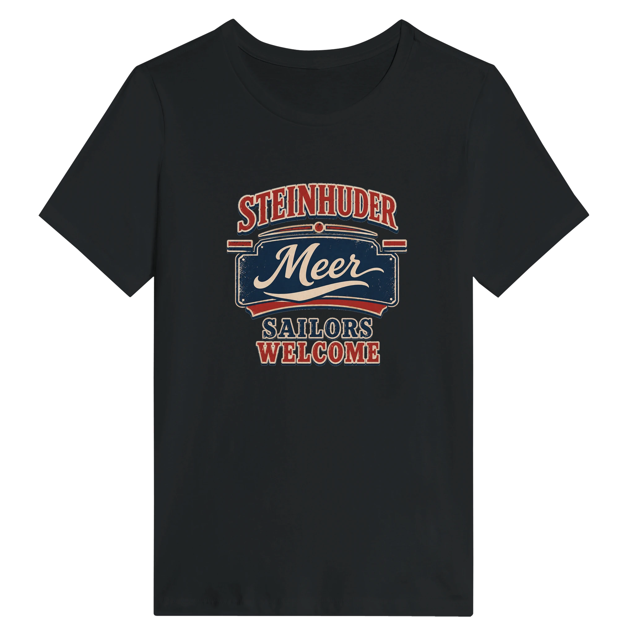 Damen-T-Shirt in Weiß mit Motiv „Sailors Welcome“