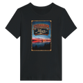 Damen-T-Shirt in Weiß mit Motiv „Sunset mit Segler am Wilhelmstein – Steinhuder Meer“