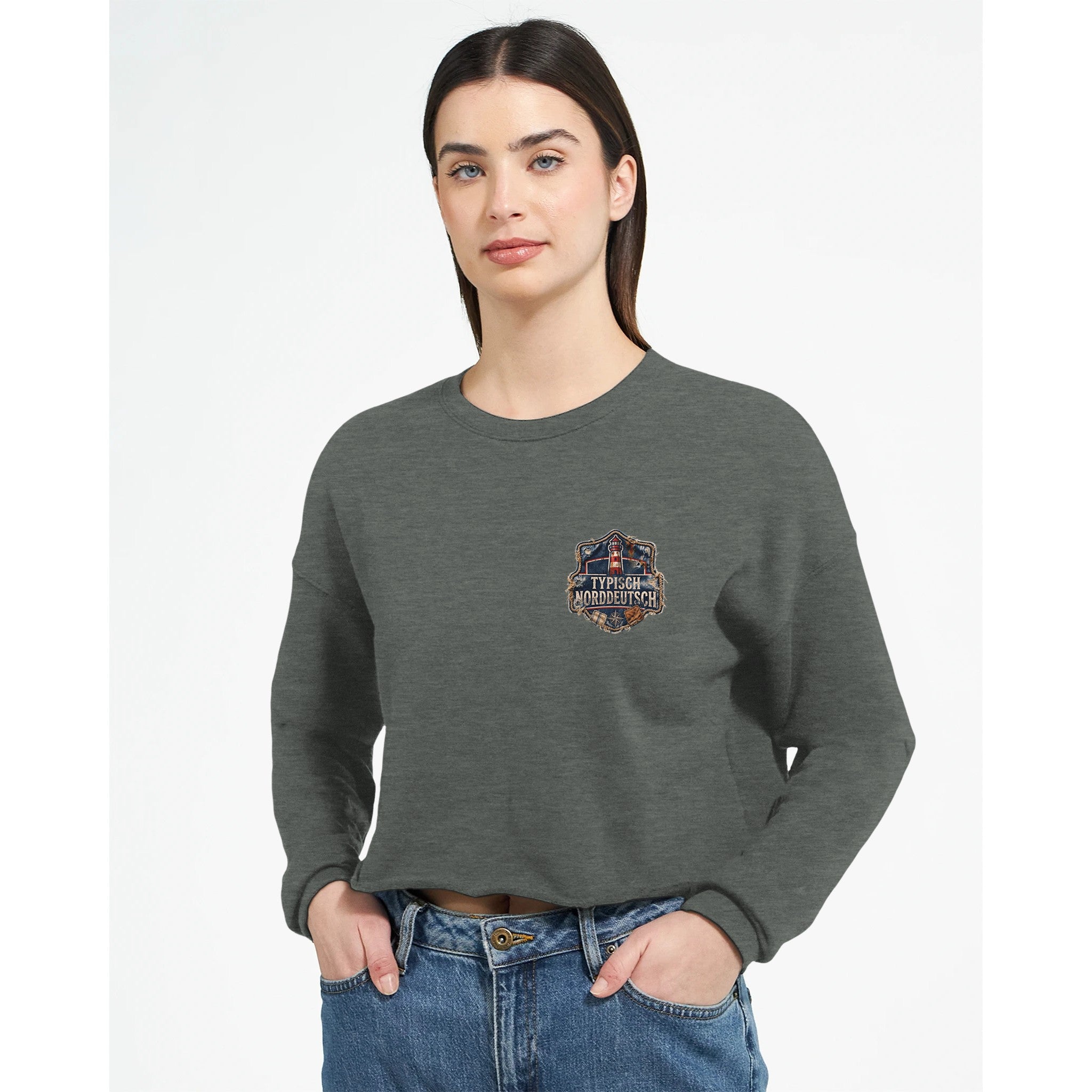 Damen-Pullover in Mauve mit Motiv „Salz im Blut. Norden im Herzen.“