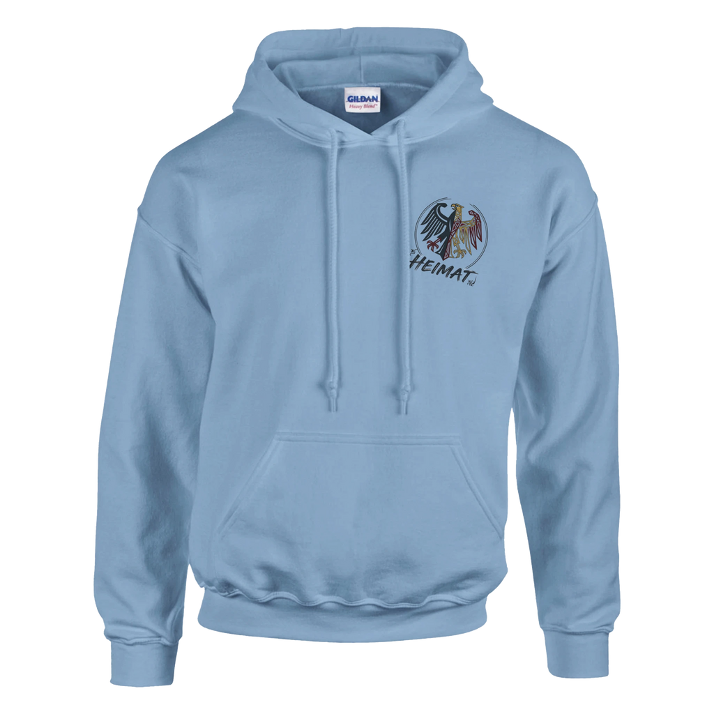 Hoodie in Aschgrau mit Motiv „Segler am Steinhuder Meer beim Sunset“