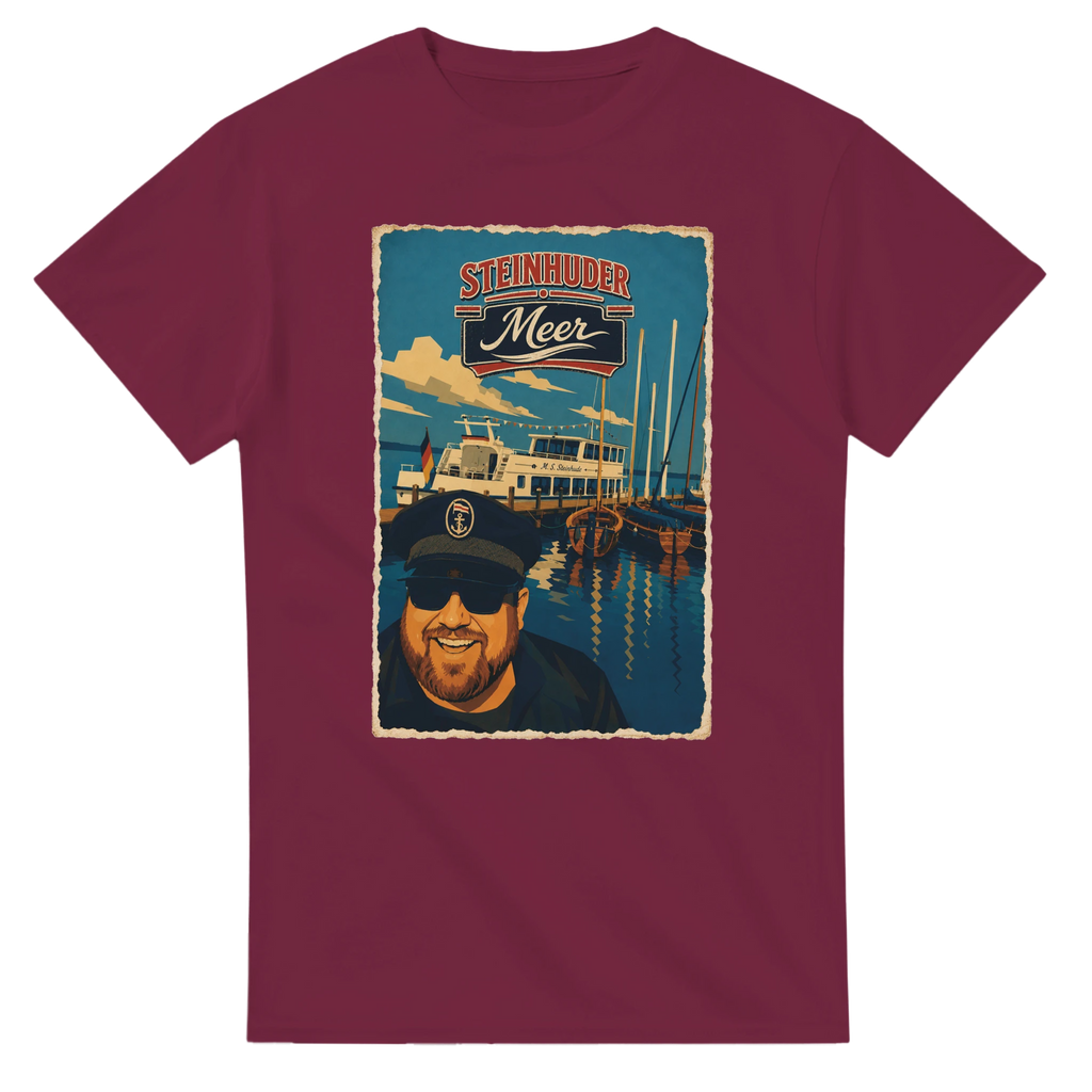 T-Shirt in Weiß mit Motiv „Kapitän an Bord“