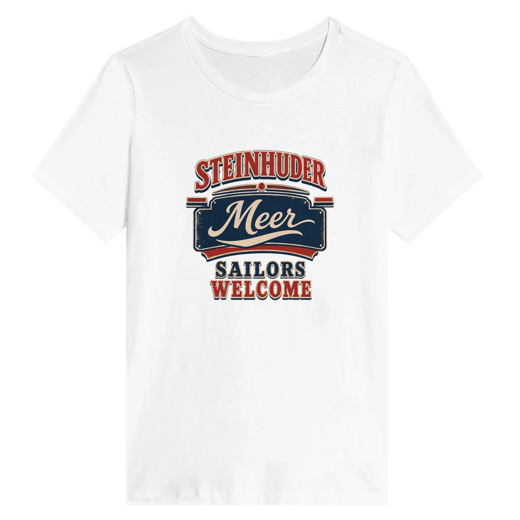 Damen-T-Shirt in Weiß mit Motiv „Sailors Welcome“