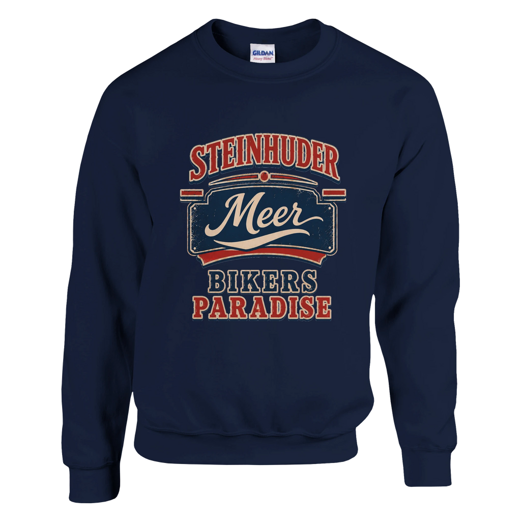 Pullover in Weiß mit Motiv „Bikers Paradise“