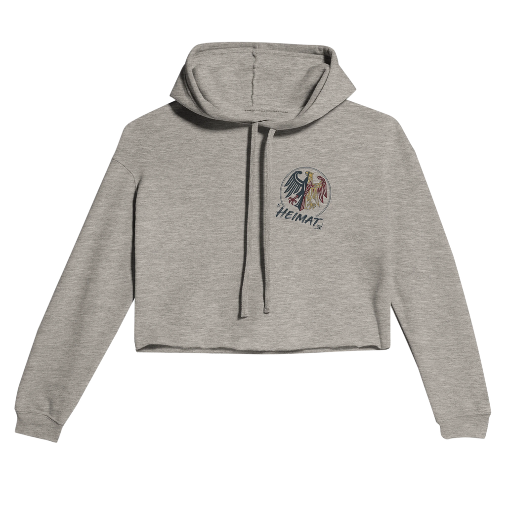 Damen-Hoodie in Weiß mit Motiv „Ich bin einmal rum“