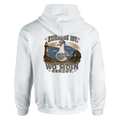 Hoodie in Weiß mit Motiv „Zuhause ist, wo Moin genügt. Möwe“