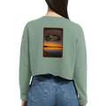 Damen-Pullover in Staubblau mit Motiv „Steg an der Planke“
