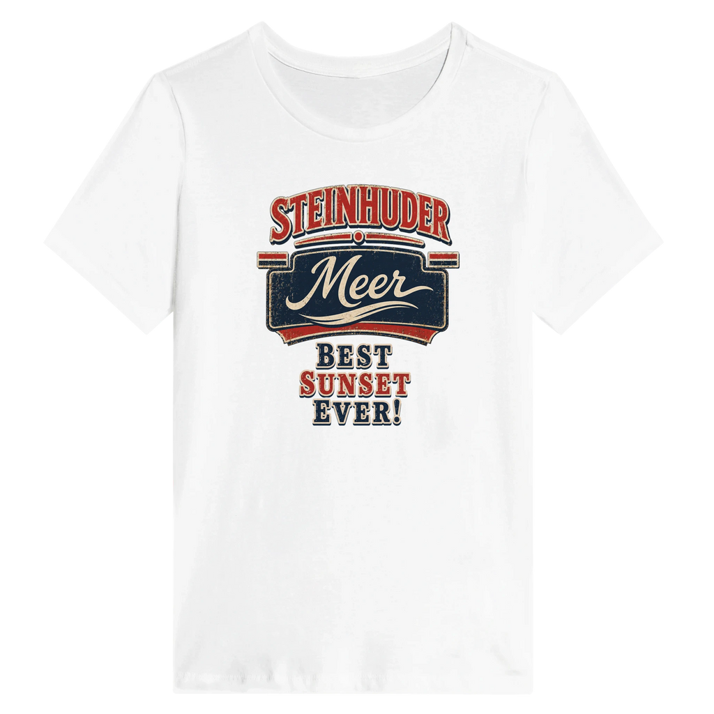Damen-T-Shirt in Weiß mit Motiv „Best Sunset ever!“