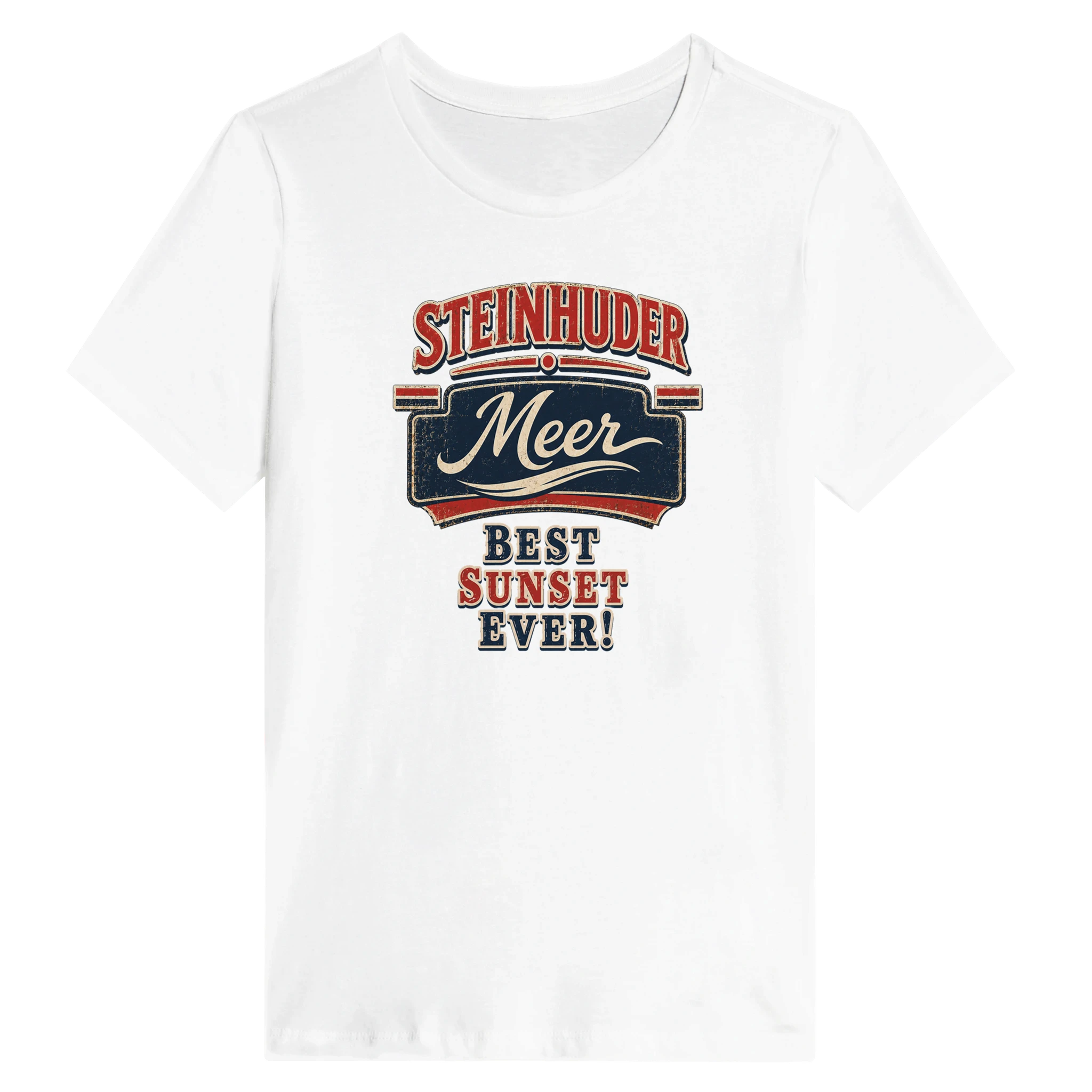 Damen-T-Shirt in Weiß mit Motiv „Best Sunset ever!“