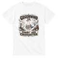 T-Shirt in Weiß mit Motiv „Gegenwind formt den Charakter Typisch Norddeutsch“
