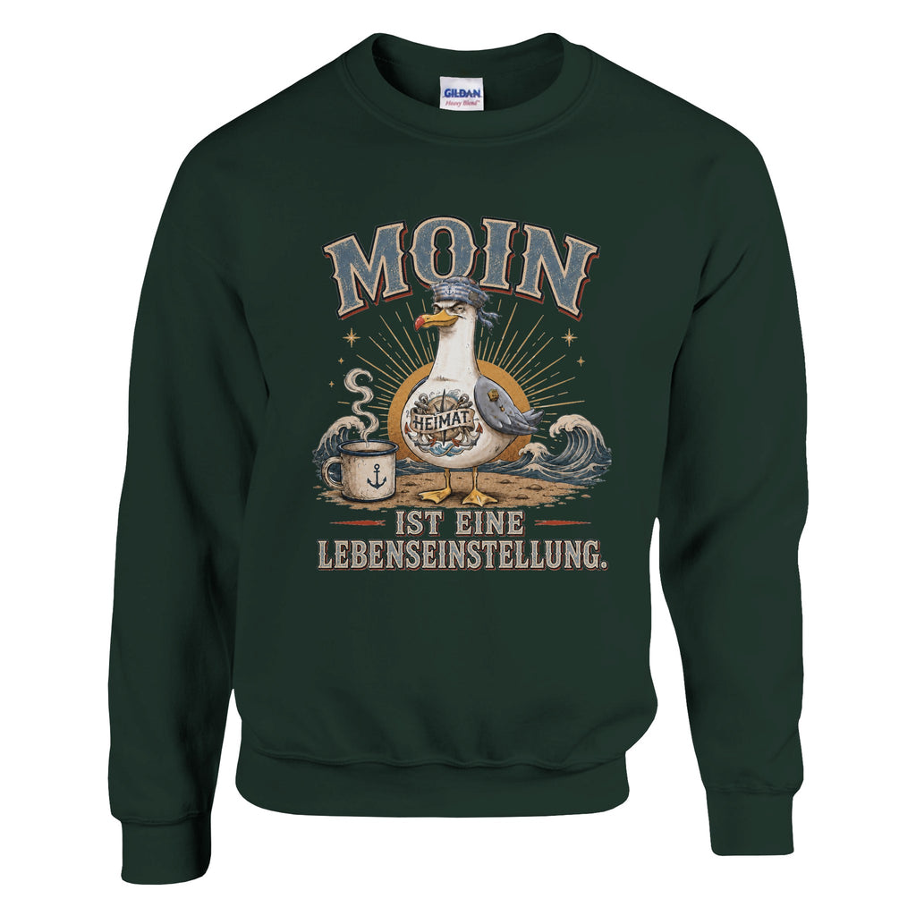 Pullover in Weiß mit Motiv „Mehr Gesabbel braucht keiner“