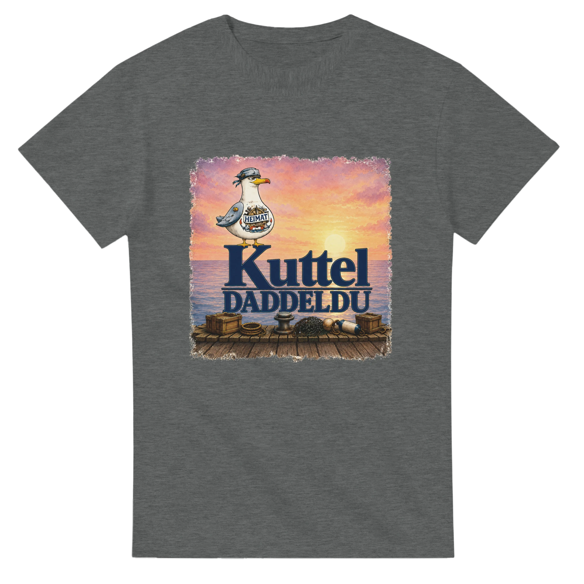 T-Shirt in Weiß mit Motiv „Kuttel Daddeldu“