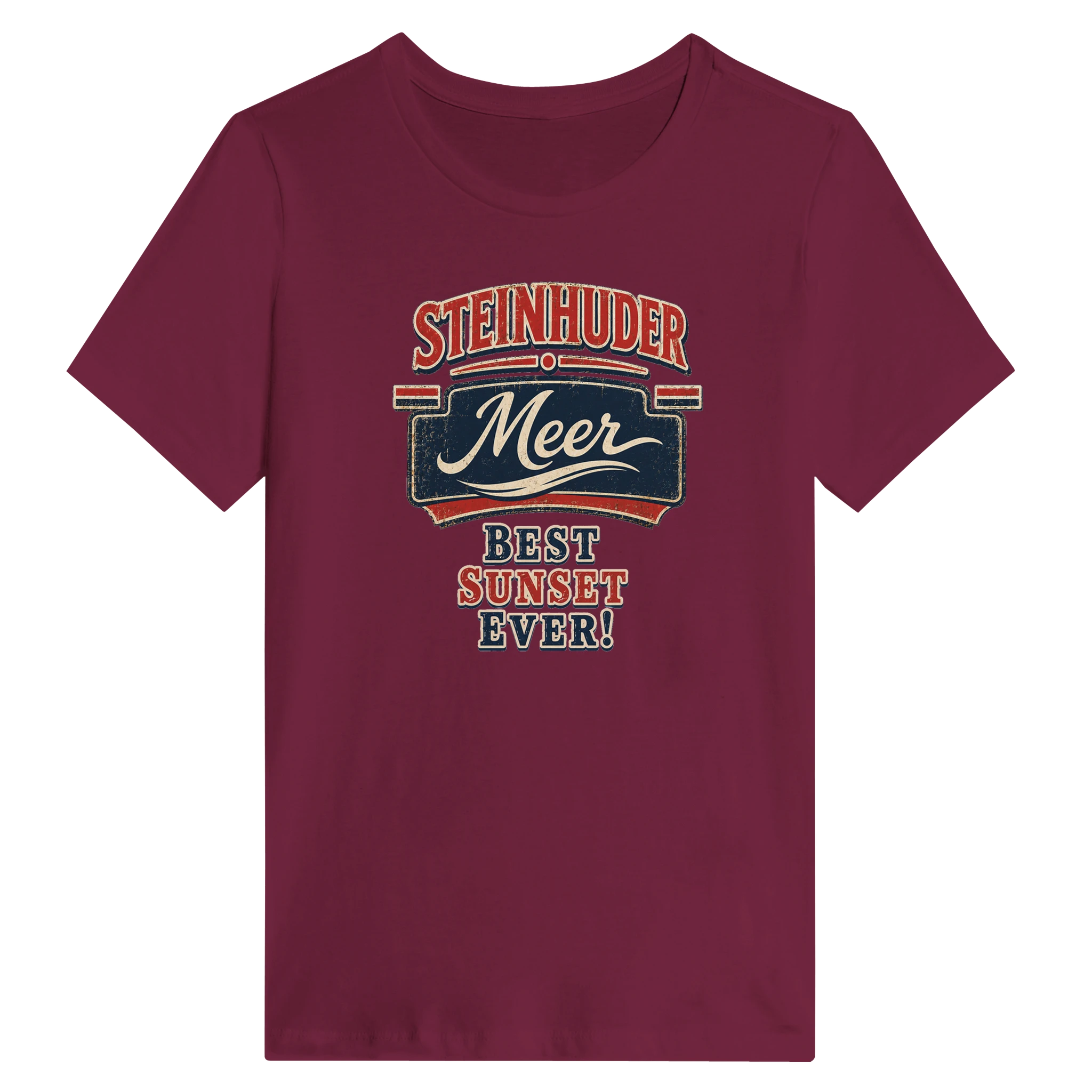 Damen-T-Shirt in Weiß mit Motiv „Best Sunset ever!“