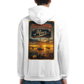 Hoodie in Weiß mit Motiv „White Night am Wilhelmstein im Sonnenuntergang“