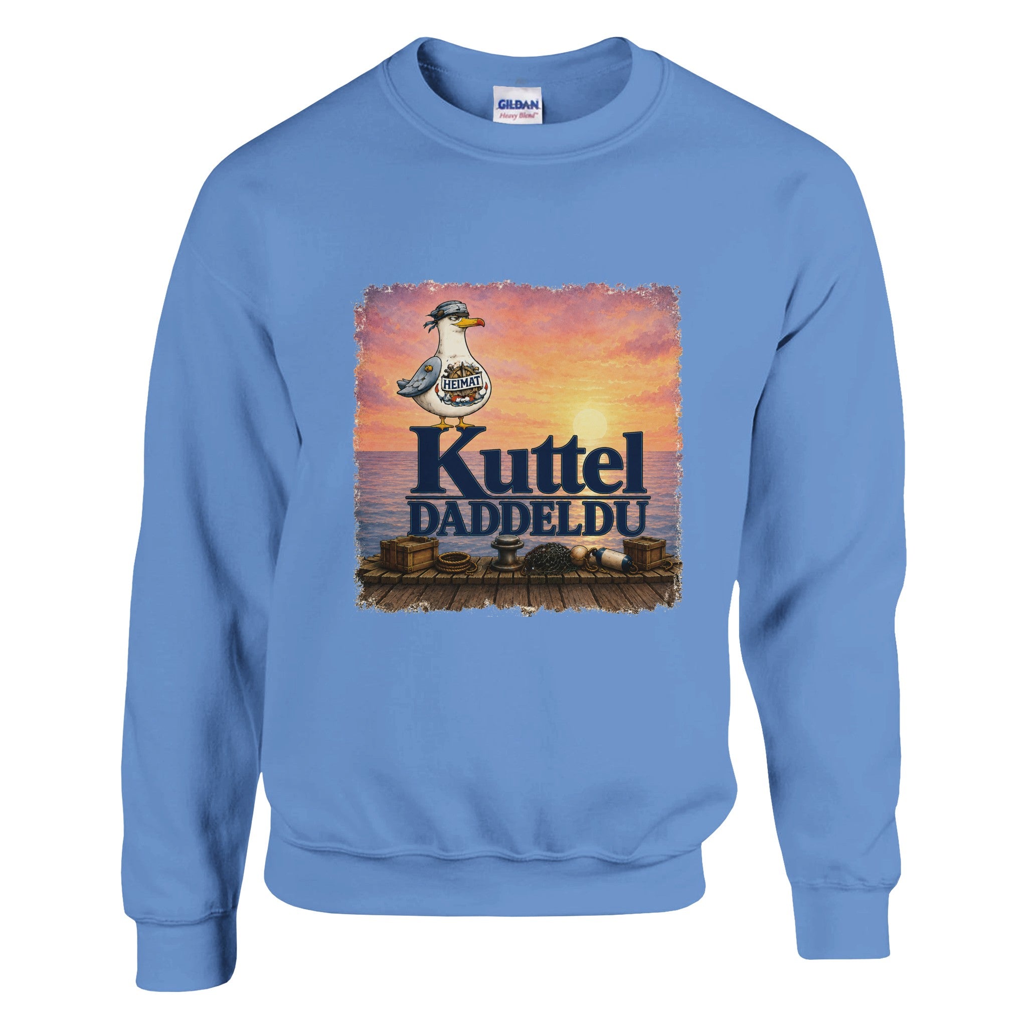 Pullover in Weiß mit Motiv „Kuttel Daddeldu“