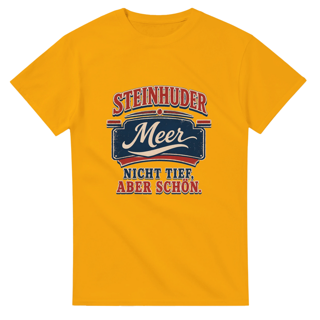 T-Shirt in Weiß mit Motiv „Nicht tief, aber schön.“