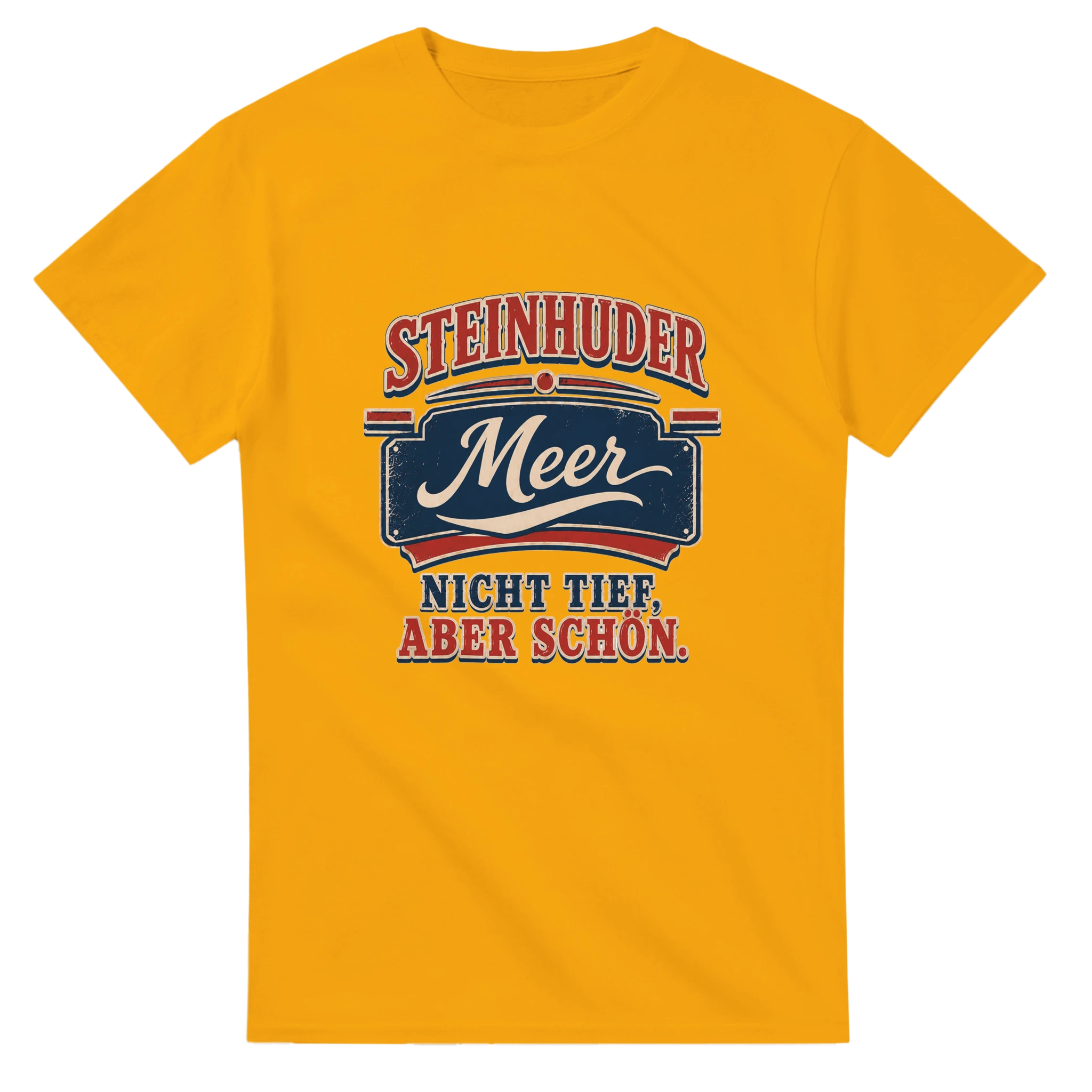 T-Shirt in Weiß mit Motiv „Nicht tief, aber schön.“