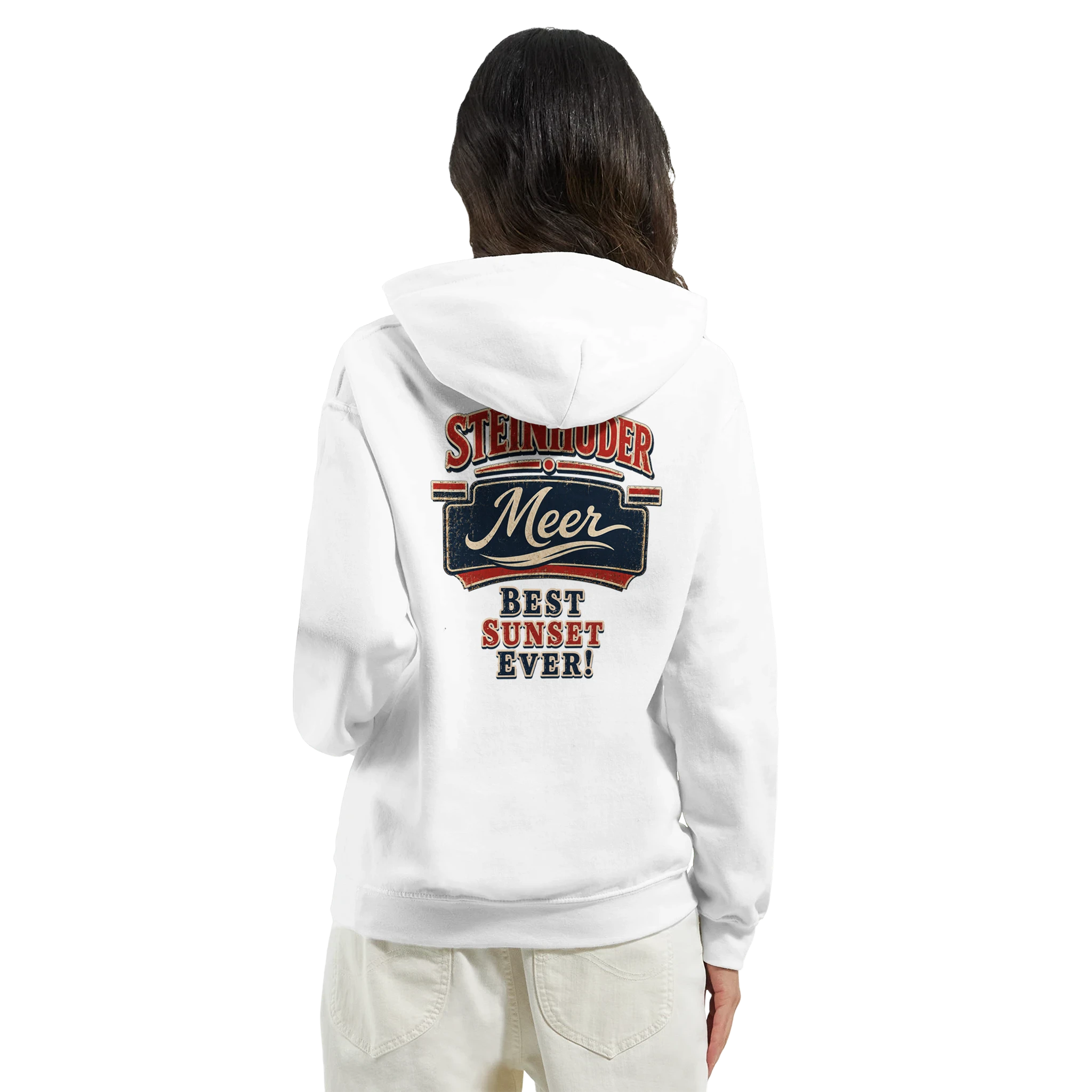 Hoodie in Aschgrau mit Motiv „Best Sunset ever!“