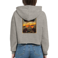 Damen-Hoodie in Weiß mit Motiv „Stößchen bei Sunset“