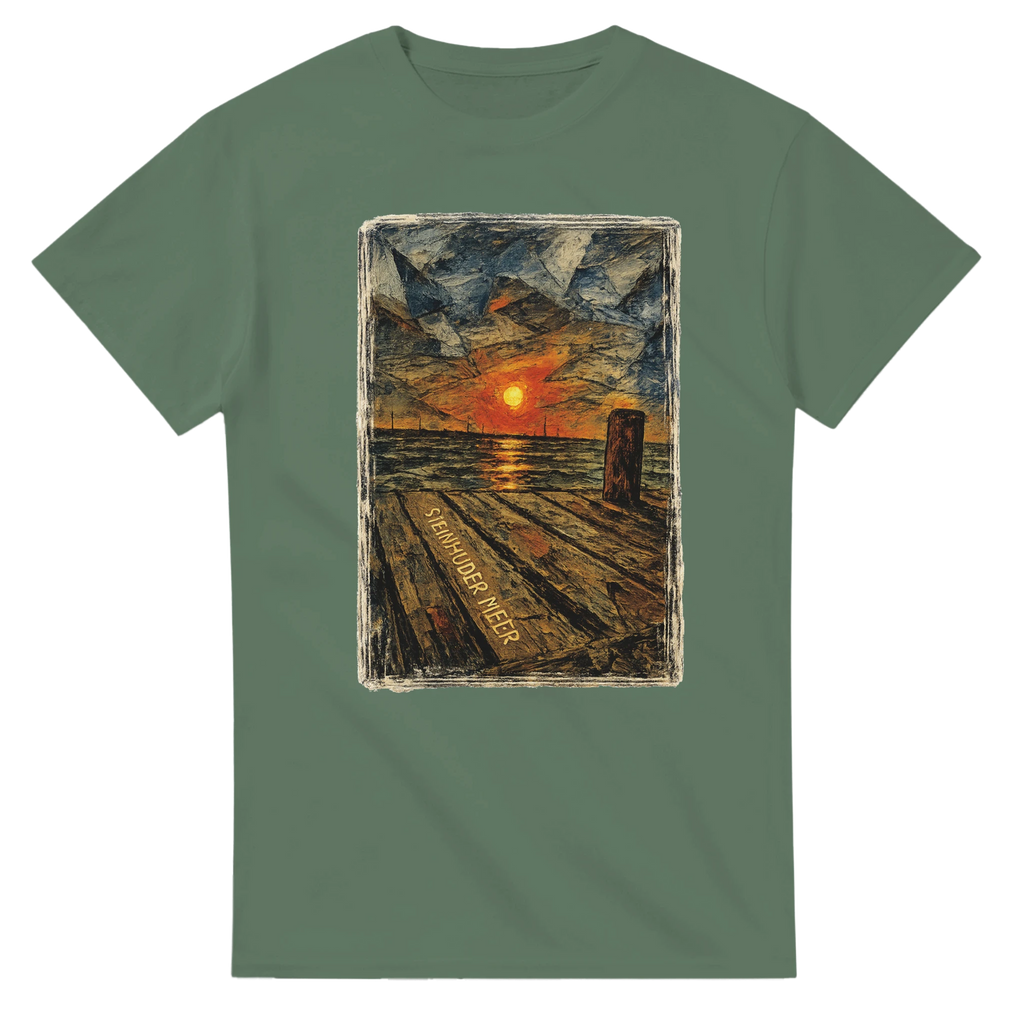 T-Shirt in Weiß mit Motiv „Steinhuder Meer Kunst“