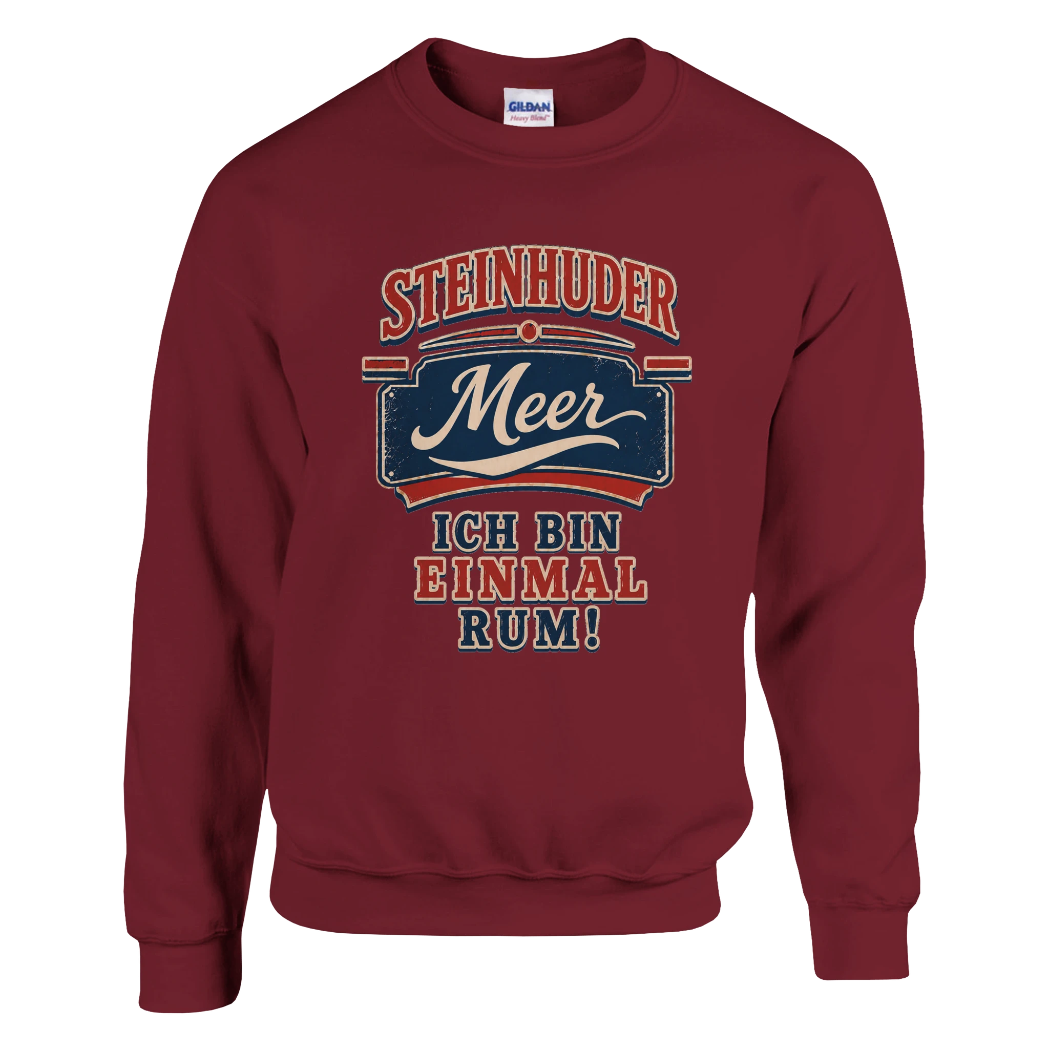 Pullover in Aschgrau mit Motiv „Ich bin einmal rum“