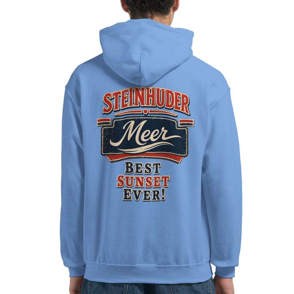 Hoodie in Aschgrau mit Motiv „Best Sunset ever!“
