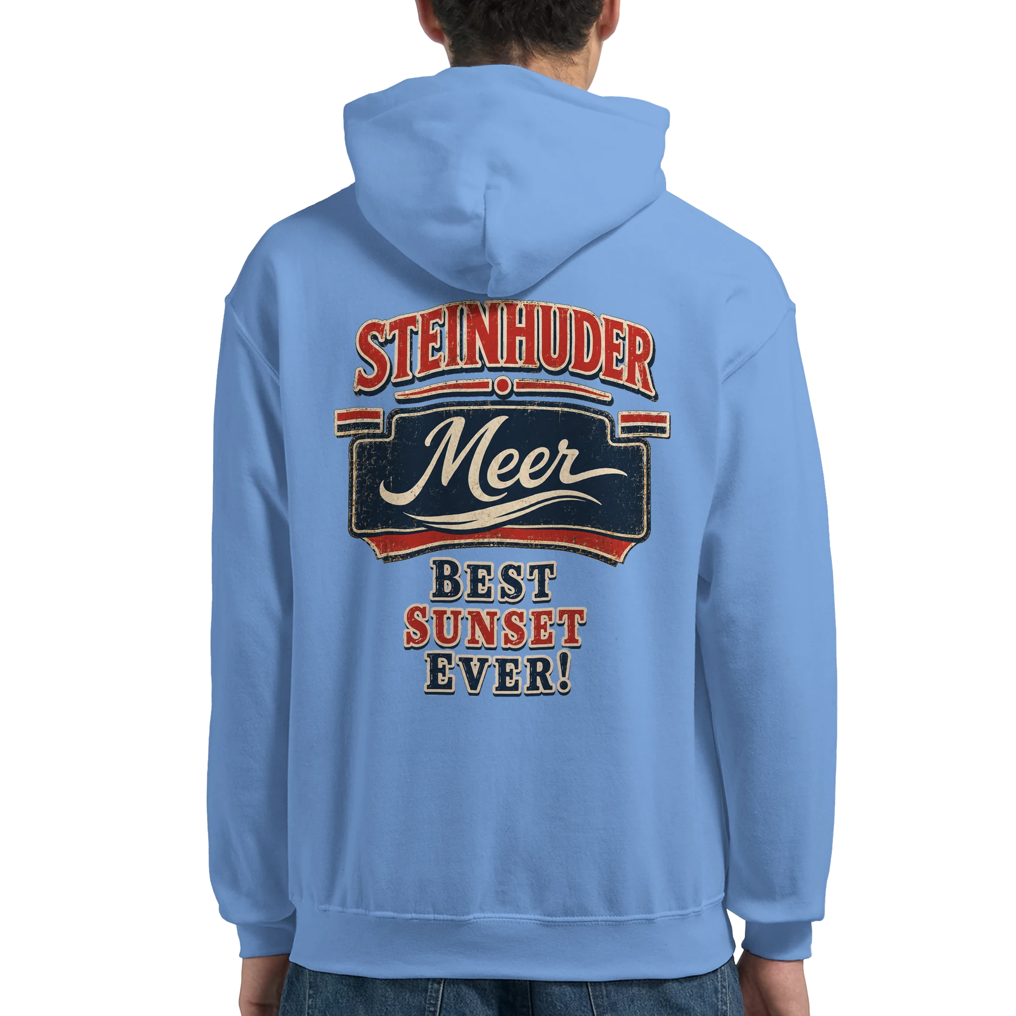 Hoodie in Aschgrau mit Motiv „Best Sunset ever!“