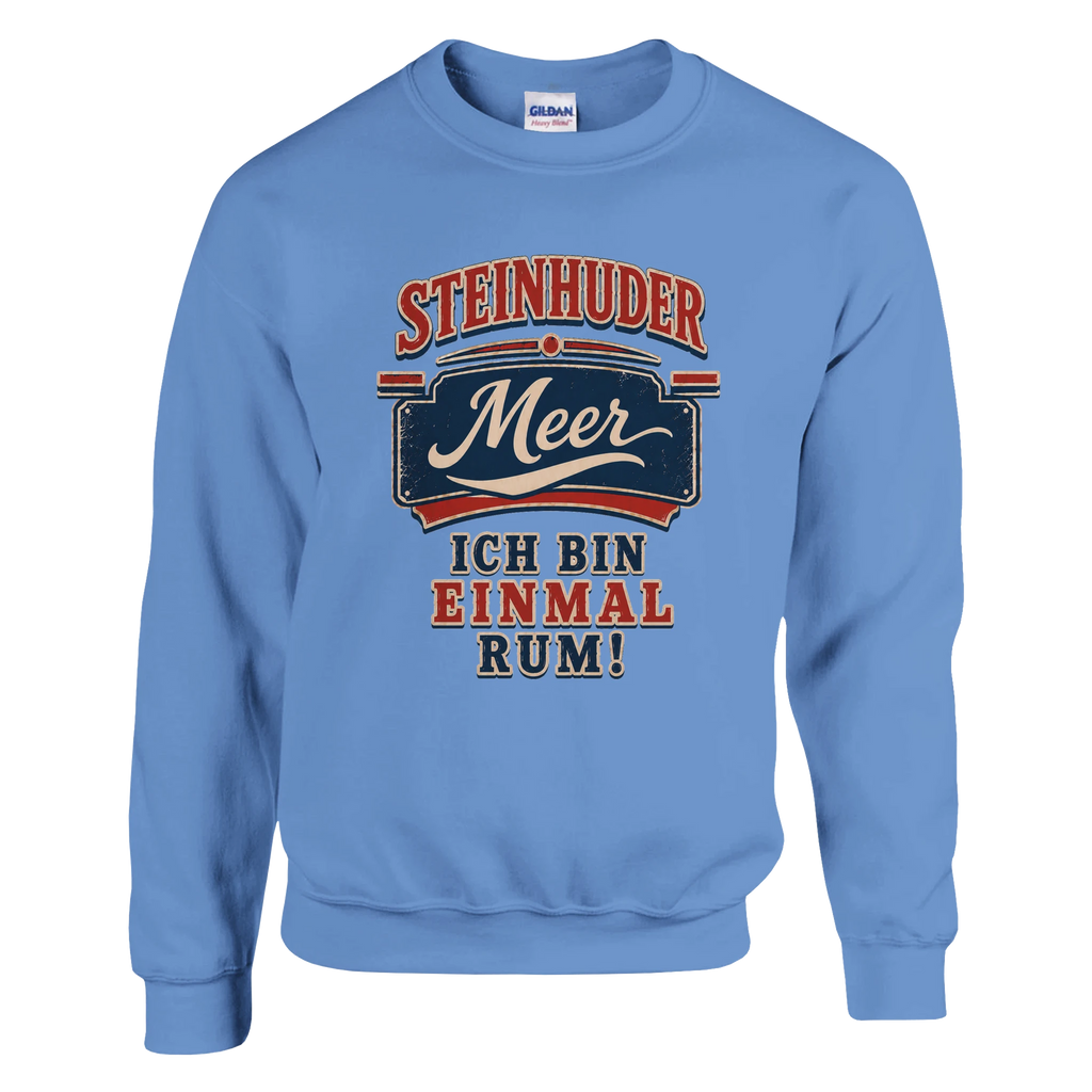 Pullover in Weiß mit Motiv „Ich bin einmal rum“