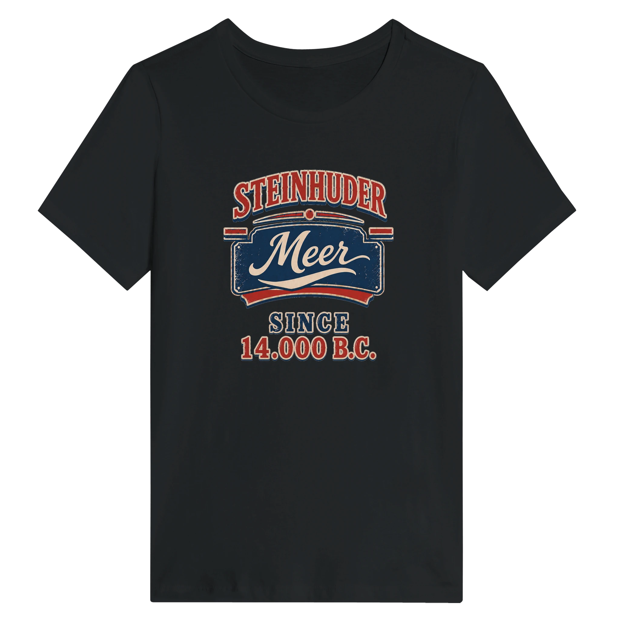 Damen-T-Shirt in Weiß mit Motiv „Since 14.000 B.C.“