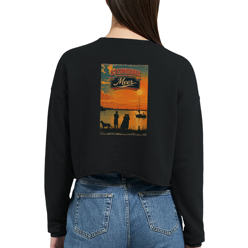 Damen-Pullover in Mauve mit Motiv „Familie beim Sunset“