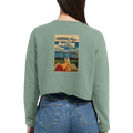 Damen-Pullover in Staubblau mit Motiv „Chillout“