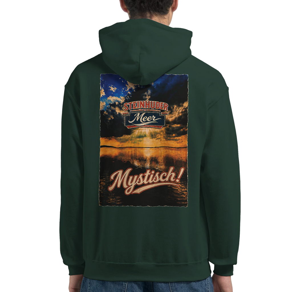 Hoodie in Aschgrau mit Motiv „Mystisch“