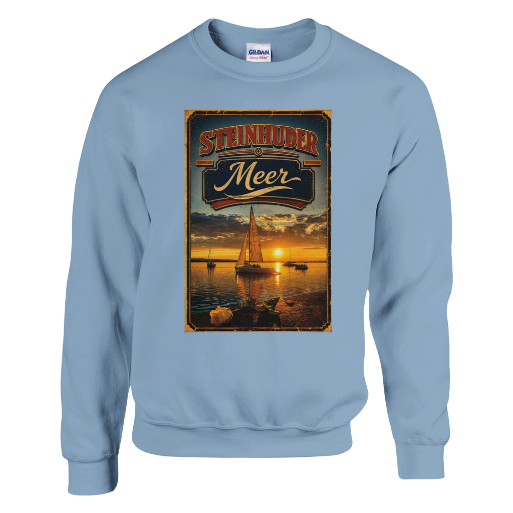 Pullover in Weiß mit Motiv „White Night am Wilhelmstein mit Sunset“