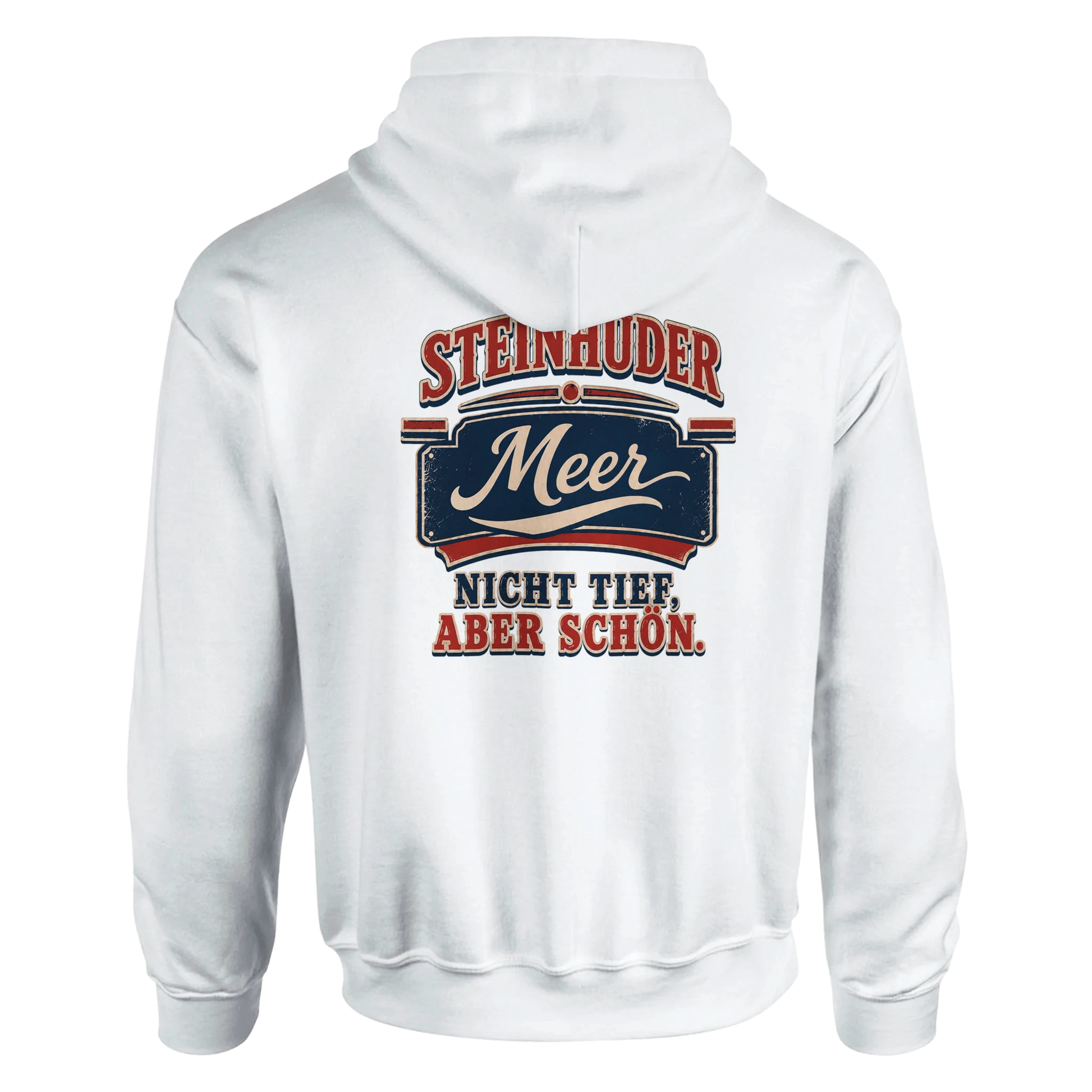Hoodie in Aschgrau mit Motiv „Nicht tief, aber schön – HeimatLiebe“