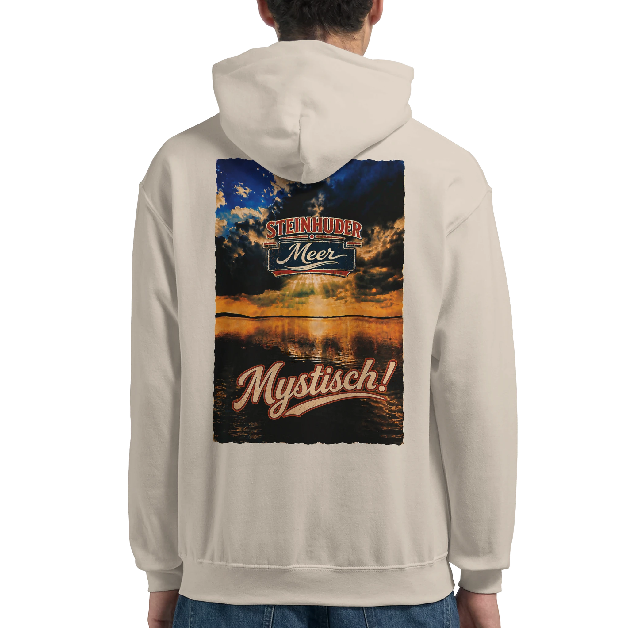 Hoodie in Weiß mit Motiv „Mystisch“