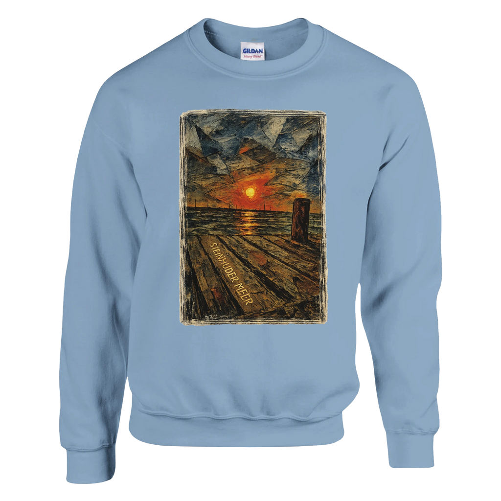 Pullover in Weiß mit Motiv „Steinhuder Meer Kunst“